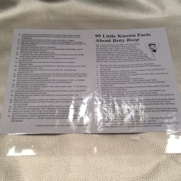 Other - Laminated 99 Boop Facts